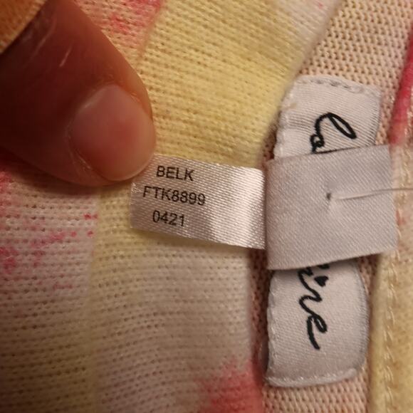 NWT Tie Dye Sweater Cardigan Crew Neck Cropped Size XL Candycore Holiday Gifts - Picture 6 of 15